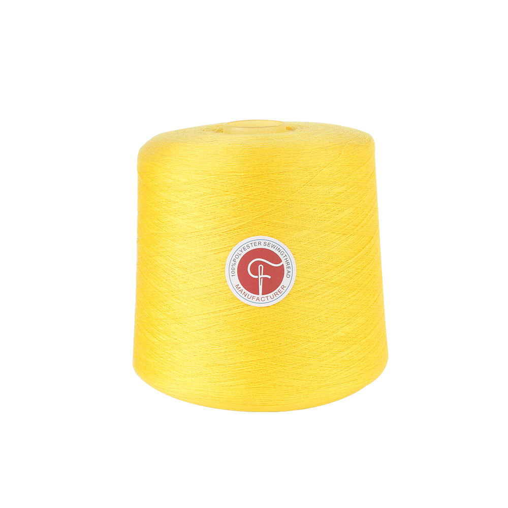 dyed pattern 100 polyester spun yarn for high speed sewing m